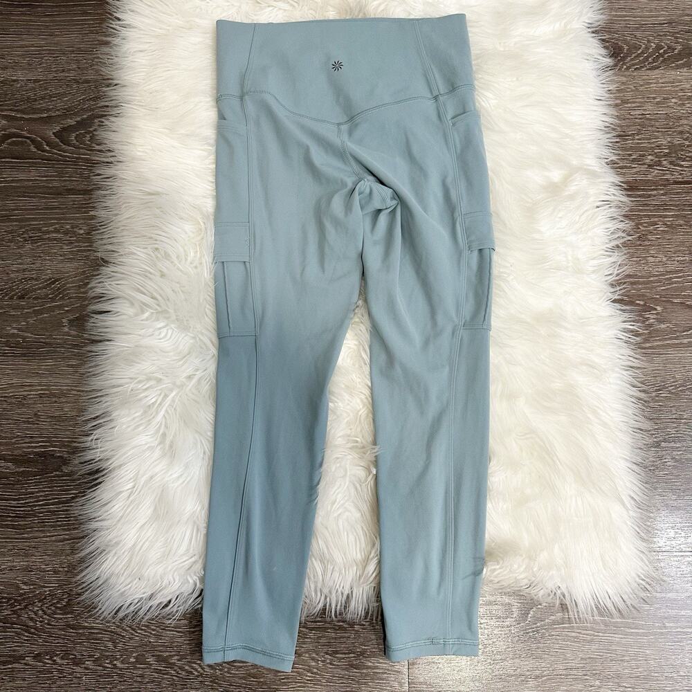 Athleta Womens Cargo 7/8 Salutation Tight Size Small Pockets Active Gym - Picture 2 of 4
